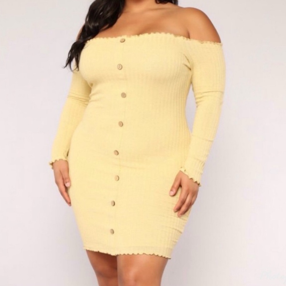 NEW•XL•Slay In The Sunshine Off The Shoulder Ribbed Dress